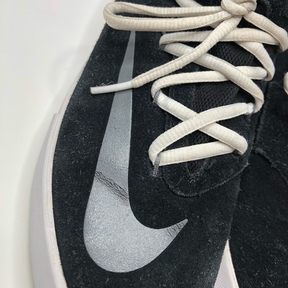 NIKE KD Kevin Durant Vulc GS Black Silver White Lace-up Basketball Sneakers Shoe - Picture 7 of 15